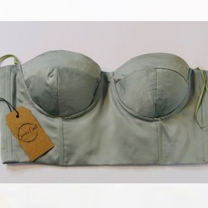 Handmade cropped cupped corset small